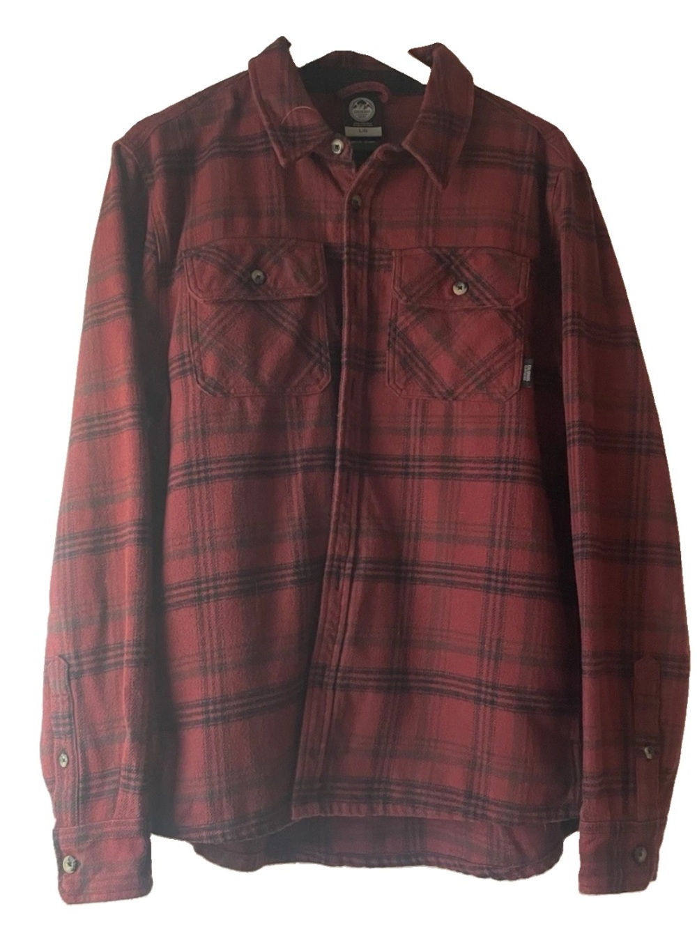 Colorado Clothing Red Black Plaid Flannel Button Up Mens Large